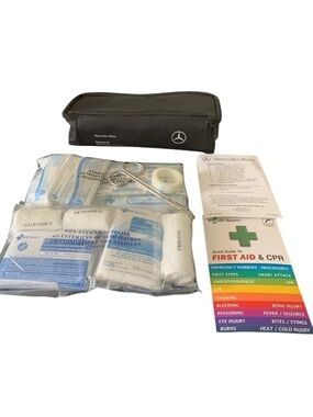 Mercedes-Benz First Aid Kit Full Set Unused Black Pouch